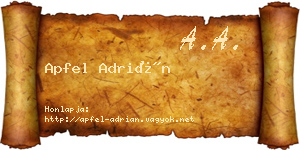 Apfel Adrián névjegykártya